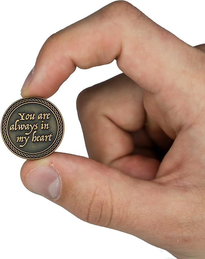 Bulk Set of 3 Romantic Love Expression Coins, You are Always in My Heart, Even Though We are Apart, Anniversary Pocket Tokens for Date Night, Love Gift for Men & Women, from Him or Her