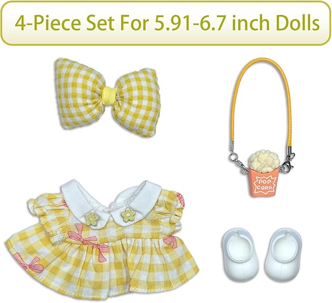 17cm Doll Clothes Set Fashion Doll Clohtes with Accessories of Doll Clothing Suitable for Various Outfits of Dolls (Style B)