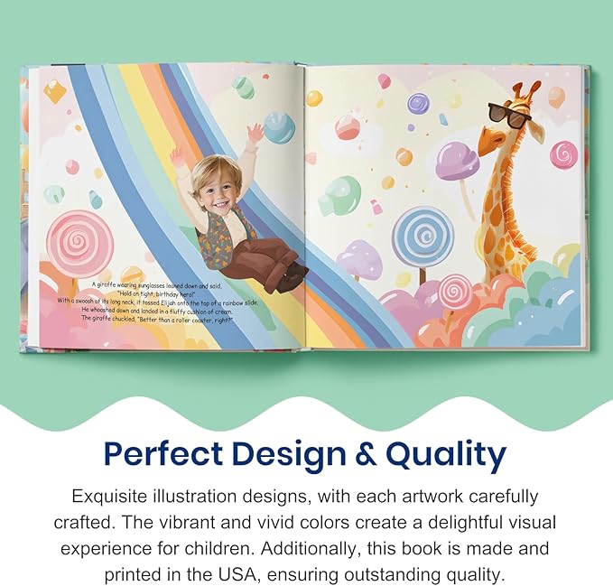 ELFINK Personalized Children Story Books - Birthday Adventure - Customized Name & Photo - Baby Gifts - Children Bedtime Story (Soft Cover)