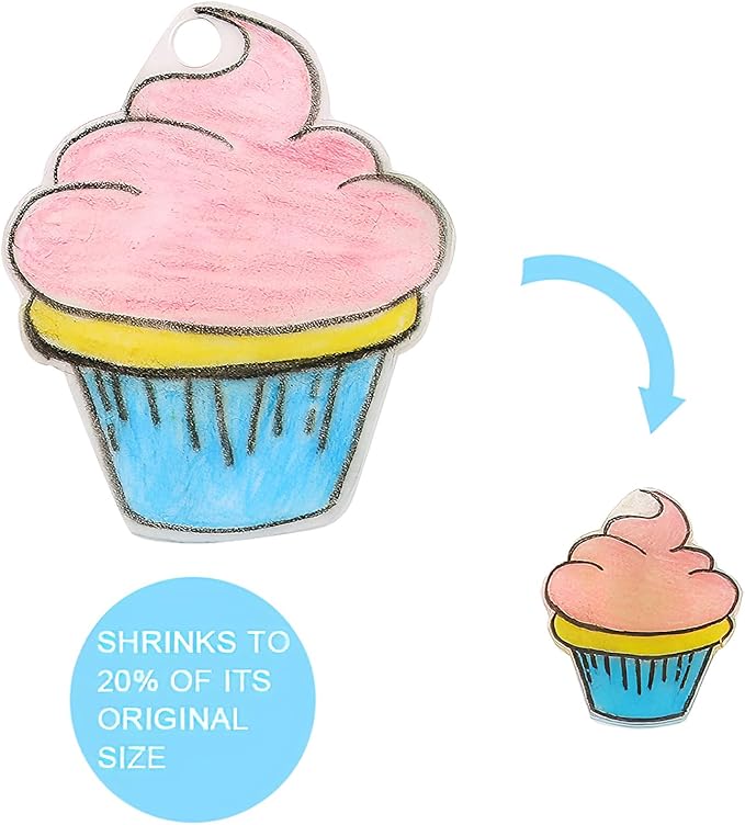 Auihiay Colorful Shrink Plastic Sheets, 20PCS Shrink Paper, Shrink Art Paper for Easter Decorations Ornaments, Kids Jewelry Making and Shrink Key Chains Making, 7.9 x 5.7 inch