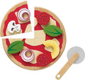Le Toy Van - Childrens Wood Pretend Play Food | Wooden Honeybake Pizza Pretend Food Toy Playset | Toy Kitchen Accessories Play Food Role Play Toy (TV279)
