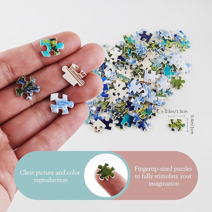 Small Jigsaw Puzzles for Adults Moraine Lake Mini Puzzles 150 Pieces Small Puzzles Micro Tiny Piece Challenging Difficult Travel Puzzle Games Toys Gifts 6 x 4 inch 3 Packs