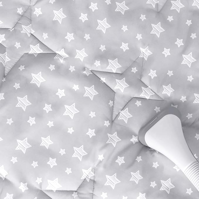 Moonsea Kids Play Mat for Indoor and Outdoor Playhouse Tent, Toddler Mat Pad Fitted for 47x47 Inch Kids Indoor and Outdoor Fun Playtime Tent, Star Print Baby Nursery Quilted Rug