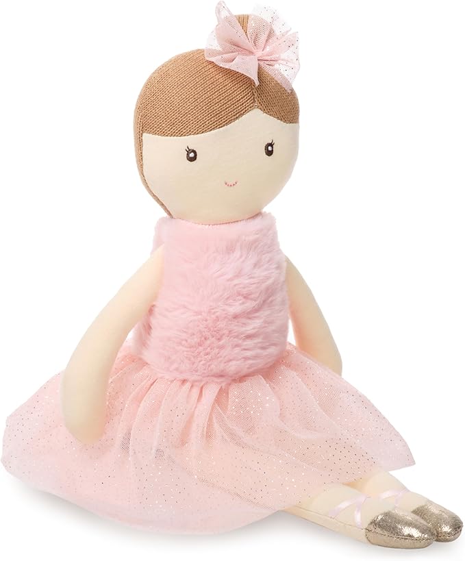 Bearington Collection Plush Ballerina Doll Soft Ballet Stuffed Animals - Dance Recital Gifts for Girls - Julia 16.5"