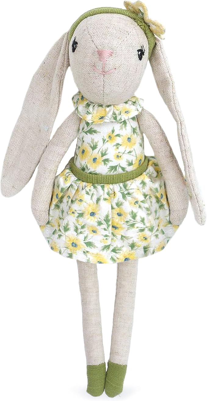 MON AMI Daisy The Bunny Stuffed Doll - 9", Soft & Cuddly Plush Animal Doll, Use as Toy or Room Décor, Great Gift for Kids of All Ages