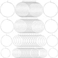 Pndeyo 280pcs Hypoallergenic Earring Beading Hoops, Metal Round Hoop Earrings Findings, Open Earring Wire Ring Accessories for Jewelry Making- Silver