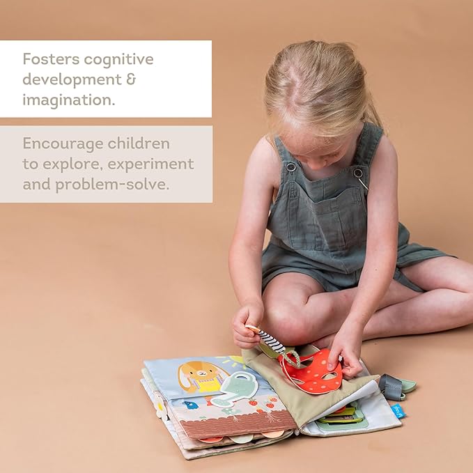Taf Toys Montessori Toys for 1 2 3 Year Old Activity Book, Preschool Learning Activities for Toddlers. Busy Board Sensory & Fine Motor Skills, with 12 Sensory Toddler Activities for Boys & Girls