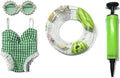 15/17cm（6.7inch Doll Clothes 4-Piece Summer Set: Bikini, Inflatable Ring, Sunglasses & Air Pump for Pool Party (Doll Not Included)