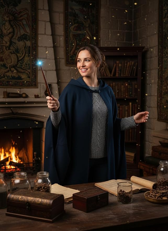 Sumind 4 Pieces Light up Wand Magic Light and Sound Toy Wizard Wands, Illuminating Witch Wand, Costume Accessory for Halloween Cosplay Birthday Party Favors(Brown)