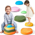 VEVOR Balance Stepping Stones for Kids, 6 PCS, Up to 220 lbs, Non-Slip Toddlers Sensory Stepping Stones, Obstacle Course Coordination Game Toys Indoor or Outdoor Play for Children Aged 3 4 5 6 7 8+
