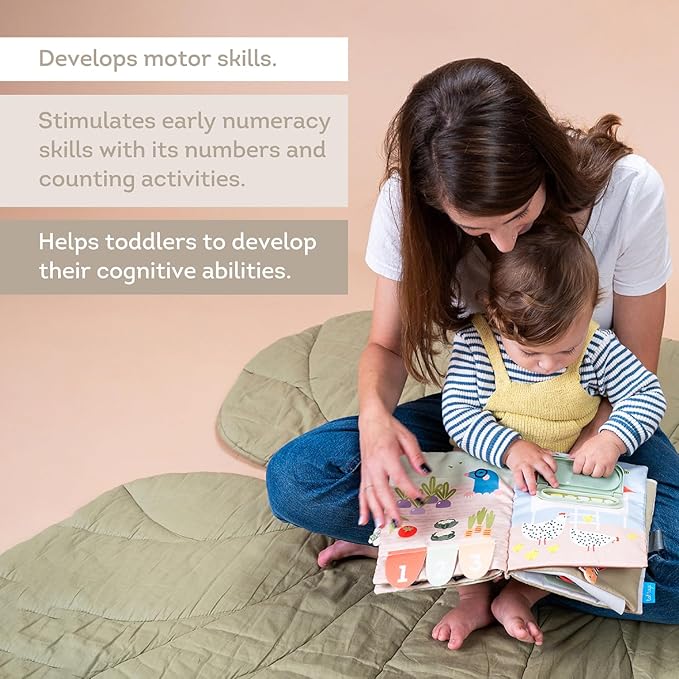 Taf Toys Montessori Toys for 1 2 3 Year Old Activity Book, Preschool Learning Activities for Toddlers. Busy Board Sensory & Fine Motor Skills, with 12 Sensory Toddler Activities for Boys & Girls