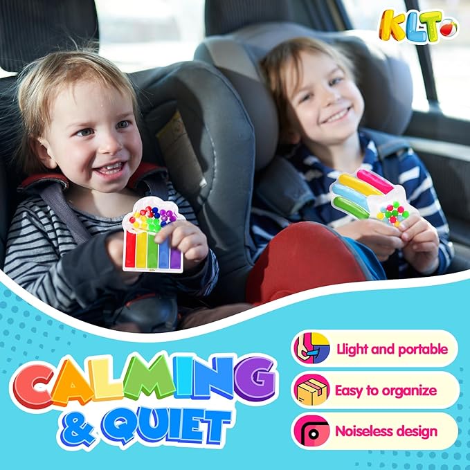 2 PCS Color Sorting Sensory Toys for Toddlers: Quiet Calm Down Corner Supplies for Kids - Fine Motor Matching Game for Preschool Learning Activities - Classroom Autism Sensory Products for Kids 3+