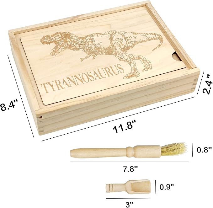 Xylolin Dinosaur Excavation Archaeology Dig Kit for Kids, Fossil Explore Sensory Bin Toys, Dino Skeletons Bones Puzzle Game, Archaeology Science STEM Toys for Boys and Girls (Tyrannosaurus)