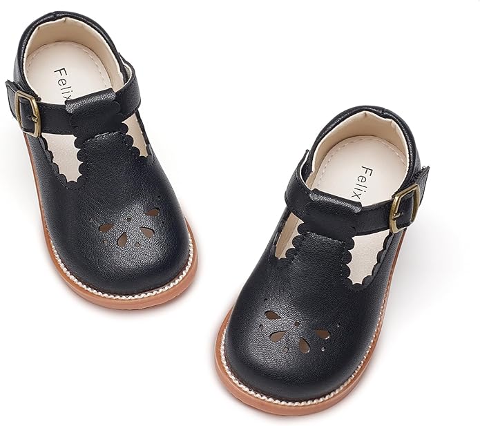 Felix & Flora Toddler Little Girl Mary Jane Dress Shoes - Ballet Flats for Girl Party School Shoes