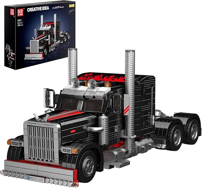Mould King Semi Truck Toys Building Sets, Collectible Trucks Vehicle Trailer Model Build and Display, 10037 STEM Project Blocks Kits Decor for Adults and Aged 14+ (1797 Pieces)