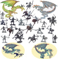 Guaishou Dragon Knight Action Figure Horse with Lance Fantasy World Ancient Soldiers Warriors Army Cavalry Party Favors Classic Soldier Toys