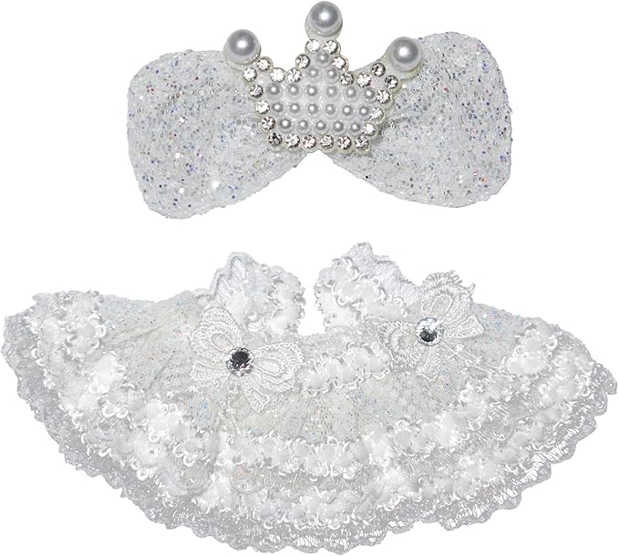 17cm Doll Clothes Wedding Dress Accessories Premium Fashion Outfit for 17cm Dolls (NO Doll)(Wedding Dress/Bow)