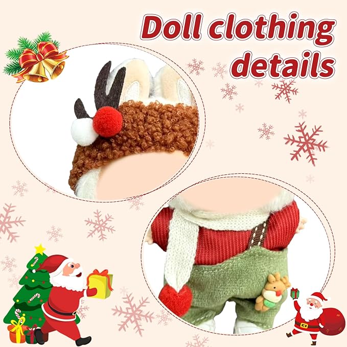 Doll Clothes 17cm/15cm Outfit Set Party Clothes High-End Fashion Outfits Suitable Accessories Christmas Cloak Halloween Premium Clothing 5.91-6.7 inch (No Doll) (LBB-260)