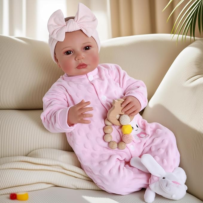 BABESIDE Reborn Baby Dolls - 20-inch Cute Soft Vinyl Realistic Baby Doll Real Life Baby Dolls with Complete Accessories Perfect for Cuddling, Playtime, and Gift Giving
