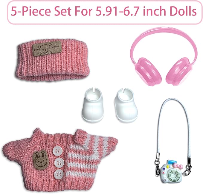 17cm Doll Clothes Set Fashion Doll Clohtes with Accessories of Doll Clothing Suitable for Various Outfits of Dolls (Style N)