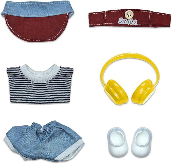 17cm Doll Clothes Set Fashion Doll Clohtes with Accessories of Doll Clothing Suitable for Various Outfits of Dolls (Style M)