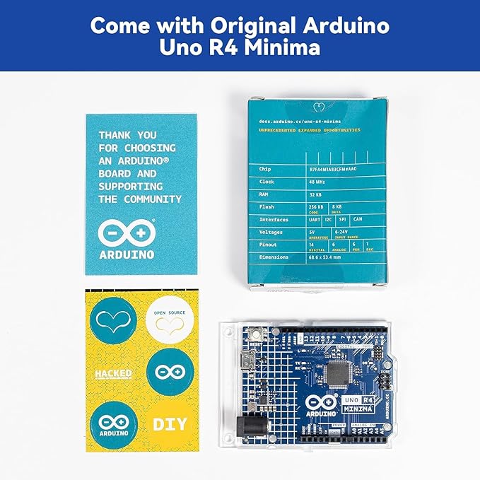 SunFounder Ultimate Starter Kit with Original Arduino Uno R4 Minima, 3 in 1 IoT/Smart Car/Basic Kit with Online Tutorials, for Beginners to Enthusiasts (Original Arduino Uno R4 Minima Included)