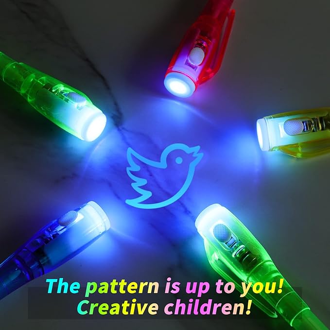 20 Pieces Invisible Ink Pen with UV Light Spy Pen Magic Marker for Kids Party Favors Ideas Gifts Easter Day Halloween
