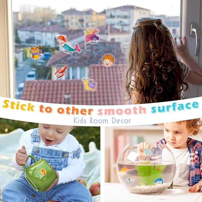 Reusable 4-Set Sticker Books for Toddlers 2-4, Toy Stickers Pad Reusable Sticker Books for Toddlers 1-3 Fashion Activity, Birthday Gift Toy for Girl Boy(Farm, Ocean Animals, Insects,Body)