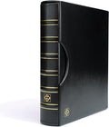 Lighthouse - Coin Album Set with ENCAP 5 Pages for Quadrum Snaplocks, Fits 100 2"x2" Coin Holders with Matching Slipcase - Black