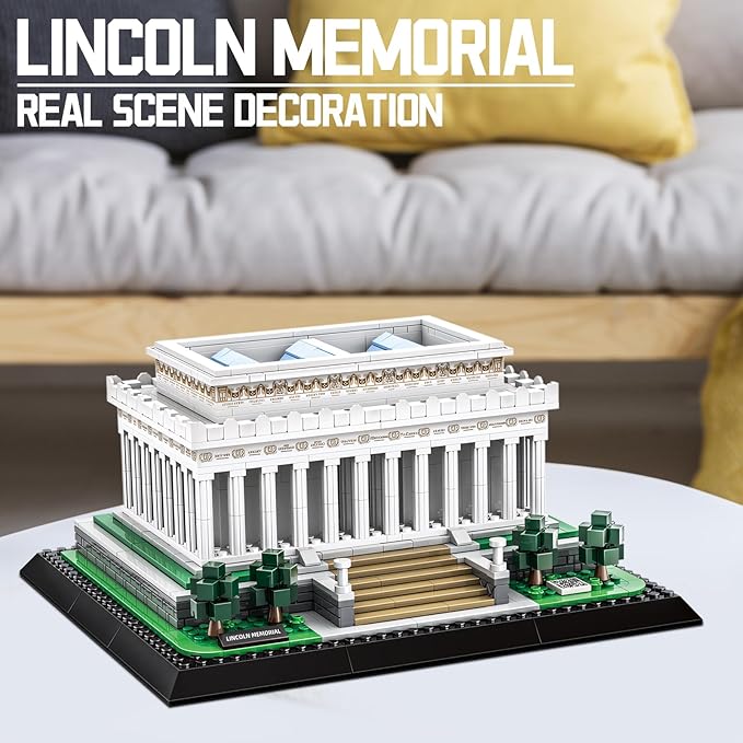 Washington Lincoln Memorial Architecture Model Building Block Sets The Office Landmarks Skyline Set Toys Collection for Kids Adults 979 PCS