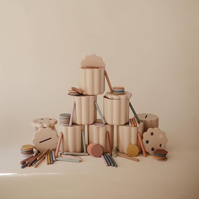 mushie Coin & Tube Sorting Set | 23 Pieces | 10 Months+