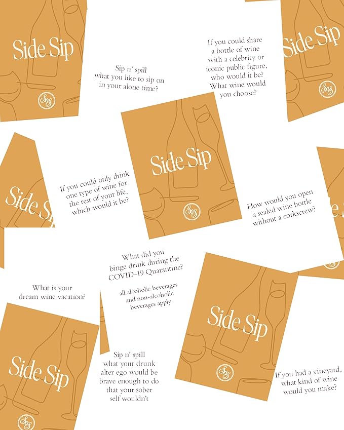 Sippin on Somethin' - Social Card Game for Trivia, Knowledge, and Learning About Wine, Have Fun and Foster Connection - Ideal for 4 to 20 Players