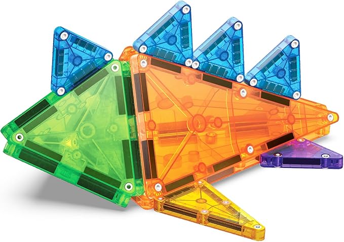 MAGNA-TILES® Combo 46-Piece Magnetic Construction Set, The Original Magnetic Building Brand