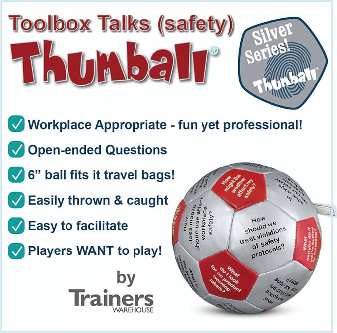 Trainers Warehouse 6" Thumball Collection, 32 Prompts for Conversation, Team Building, Relationship and Training