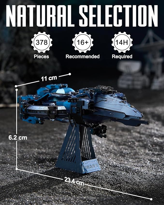Piececool 3D Metal Puzzles for Adults, Three-Body Natural Selection Starship Model Kits Spaceship Building Set, DIY Hobby Crafts for Adult Difficult 3D Puzzles for Family Time,Home Decor Best Gifts