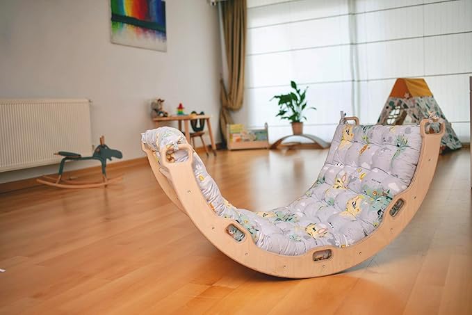 Climbing Arch Cushion Only | Cushion for Toddler Climbing Arch | Montessori Rocker | Toddler Floor Pillow for Kids (Map)
