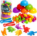 Counting Dinosaur Toys Matching Games with Sorting Bowls Sorting Toy for Toddlers Preschool Learning Activities for Math Color Sensory Montessori Fine Motor Skills for 3 4 5 Years Old Boys Girls