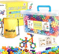 330 pcs Building Blocks, Educational Building Toys Stem Toys Building Discs Sets Interlocking Solid Plastic for Preschool Toddlers Girls and Boys by Winlip