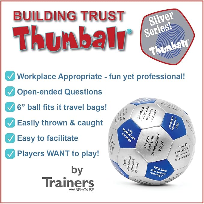Trainers Warehouse 6" Thumball Collection, 32 Prompts for Conversation, Team Building, Relationship and Training