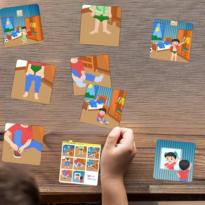Sequencing for Kids Basic Daily Routines Speech Therapy Material Social Development and Sentence Building ABA Therapy Material Speech Therapy Game English Language Bilingual Learners ESL