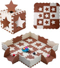 Coolcandy Baby Play Mat, 25Pcs Interlocking Puzzle Floor Mat, with Safety Fence - 0.4" Thick Non-Toxic EVA Foam Play Mat, for Infants & Toddlers 3-36 Months, Soft Puzzle Tiles for Play Areas