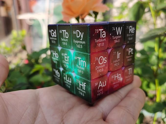 Cuberpeed Periodic Table 3x3 V2 Speed Cube Starry Sky Pattern Chemical Elements Cube 3x3x3 Educational Twisting 2025 New Version Learning Fidget Toy