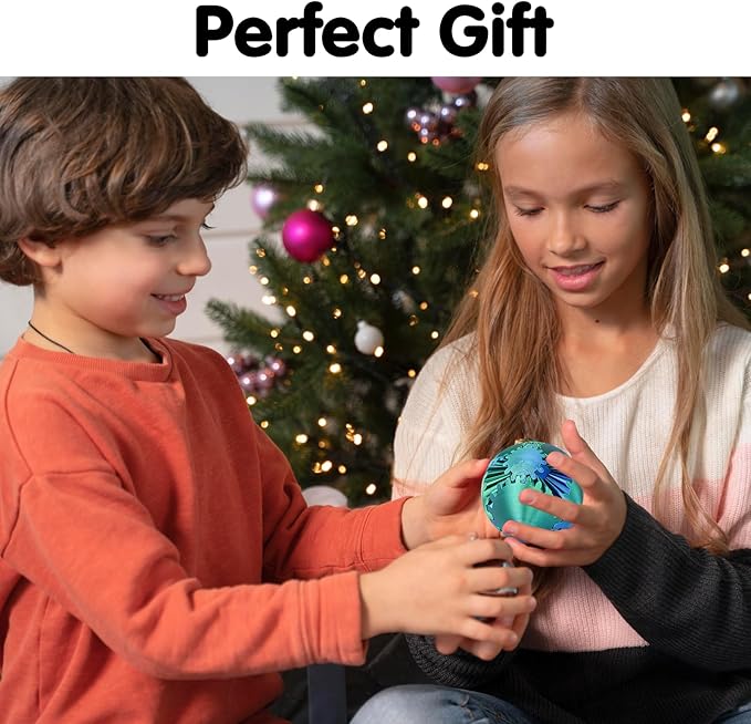 Gear Ball 3D Printed Cube Fidget Toy,Gear Sphere Fidget Toys,Sensory Toys for Stress and Anxiety Relief, Desk Toy Fidget Spinners,Stocking Stuffers for Adults & Kids Gift(Blue Green, 2.3 Inch)