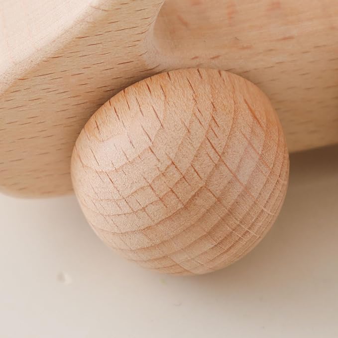 Chriswell Wooden Baby Rattle Set, Newborn Wooden Rattle Toy, Natural Wooden Montessori Baby Grip Toy, Baby Gift Toy, Wood Rattle Set-6