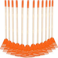 Therwen 12 Pcs Kids Rakes for Leaves 31'' Child Size Plastic Lawn Rakes, Garden Rakes with Plastic Rake Head and Wooden Handle, Kids Gardening Tools for Camping Debris Flower Beds, Boys Girls Gifts