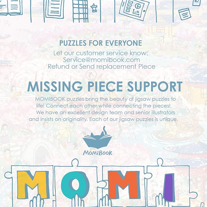 MOMIBOOK 1000 Piece Puzzle for Adults Jigsaw Puzzles of Cherry Blossom Dream, Painting Image Difficult Challenging Hard Impossible Puzzle Unique Funny Party Christmas Birthday Gifts