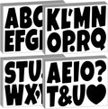 Bemeol Bulletin Board Letters 462 Pieces 4 Inch Alphabet Letter Stickers Cutout Letters for Poster Board Display Home Classroom School Decor(Black)