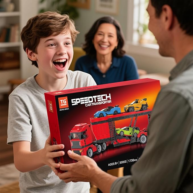 Micro Brick Car Transportation Building Blcok Set - Kids Toy Train Building Set, Ages 8+ - Gift Ideas for Boys & Girls Birthdays
