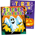 TBEEJ 2PCS Halloween Crafts for Kids Ages 4-8 Sticker Paint Books Includes Pumpkin Mummy Witch Monster and More Designs Gift Party Create 20 Pictures?Sticker Sheets are Separate?