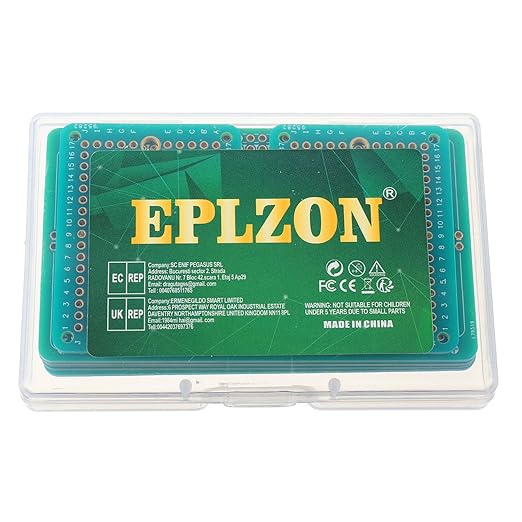 Solderable Breadboard PCB Board Gold-Plated Solder Breadboard for DIY Electronics Projects Apply to Arduino Soldering Projects 3.5"x2.05" (5 Pack + 2 Mini Board, Green)